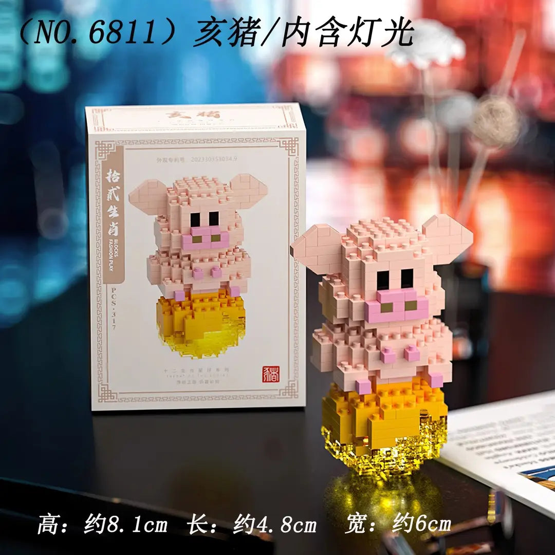 Children's Toys Compatible with Lego Cartoon Doll Puzzle Assembled Building Blocks Model Ornaments Stall Blind Box Gift Wholesale