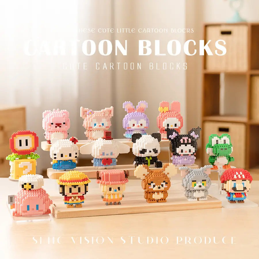 Children's Toys Compatible with Lego Cartoon Doll Puzzle Assembled Building Blocks Model Ornaments Stall Blind Box Gift Wholesale